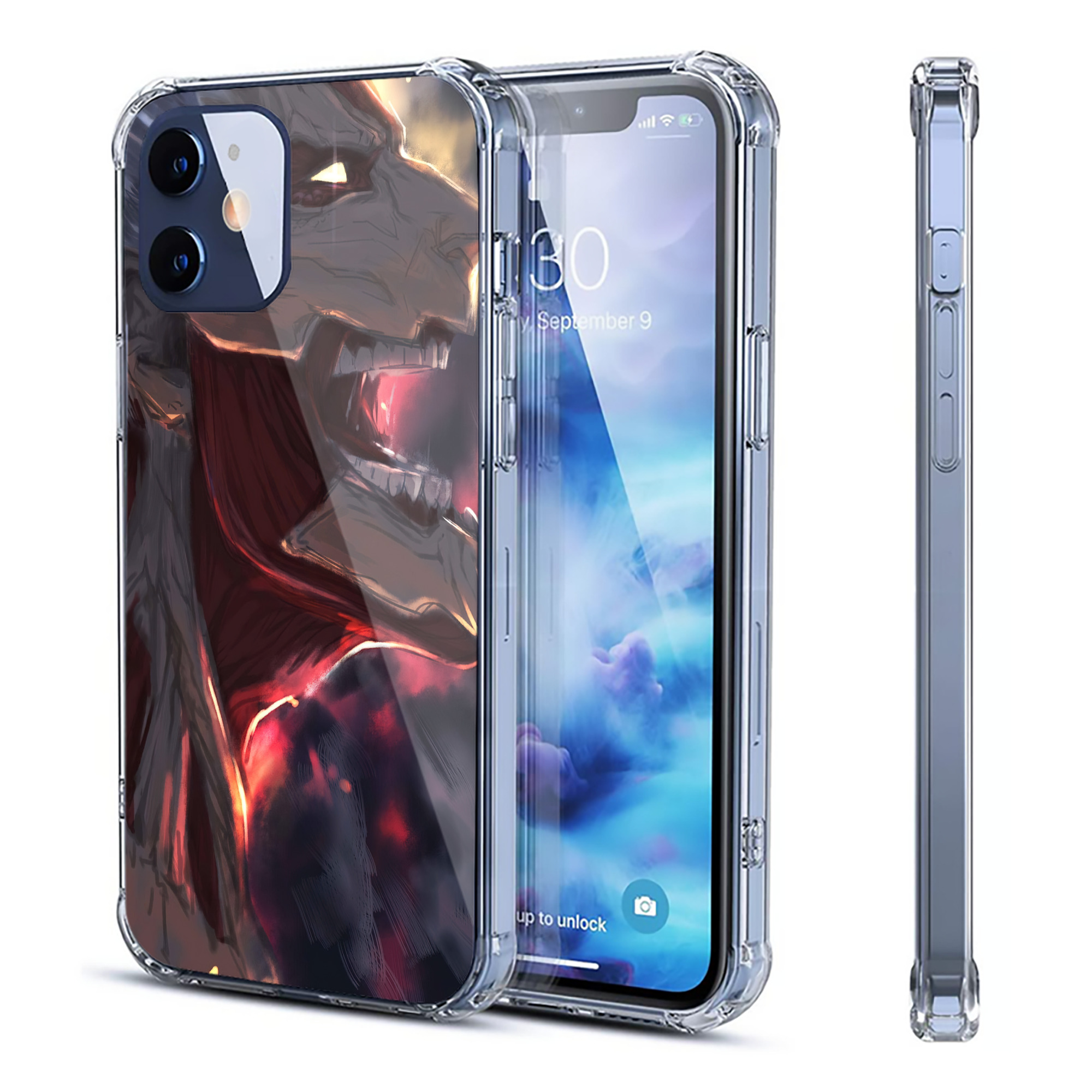 （画像用） 進撃の巨人 Attack on Titan 【iPhone 12シリーズ対応】透明スマホケース（クリアソフトケース）